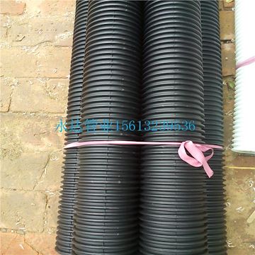 隧道工程塑料透水管 黑色pe双壁波纹管